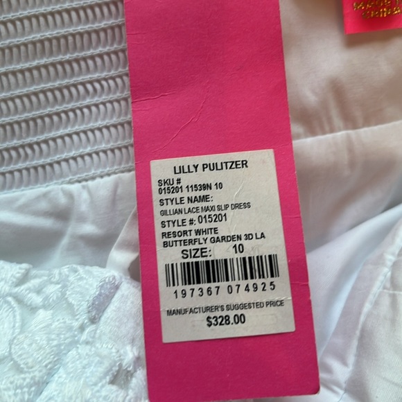 NWT Lilly Pulitzer Gillian Lace Maxi Butterfly Slip Dress - Picture 12 of 16